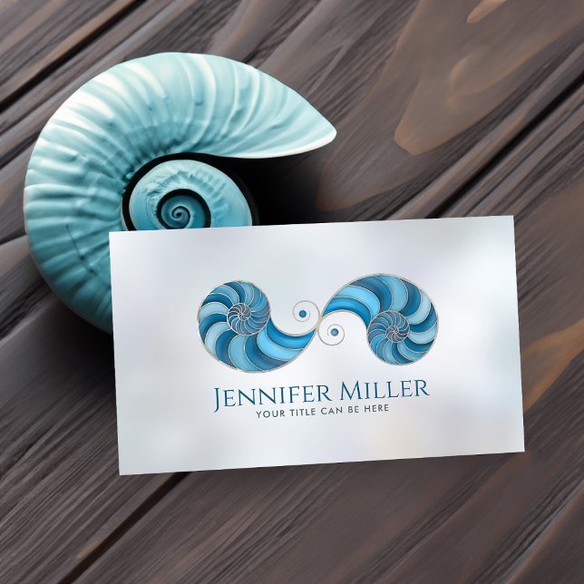 Carte De Visite Coquille double spirale Nautilus (Créateur téléchargé)