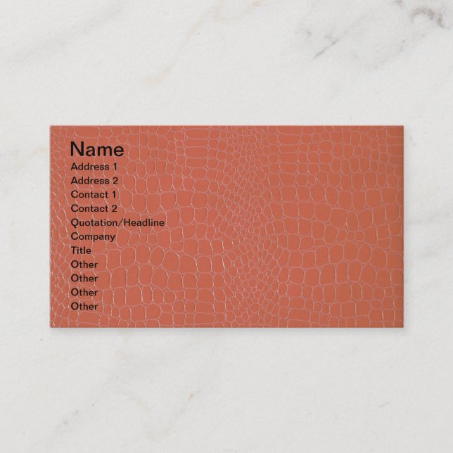 Carte De Visite Corail d'alligator (Devant)