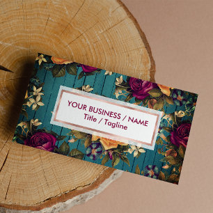 Carte De Visite Corail de corail de corail de couleur verte Vintag