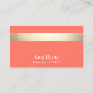 Carte De Visite Corail Moderne Et Élégant