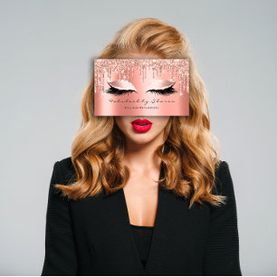 Carte De Visite Corail rose d'égouttements de parties