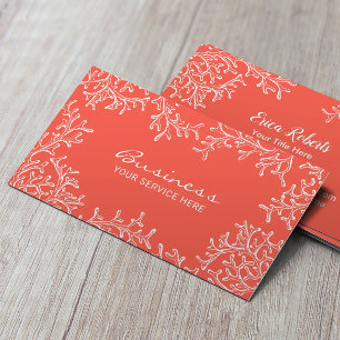 Carte De Visite Coral Reef Beach Thème Spa Salon Artiste maquillag