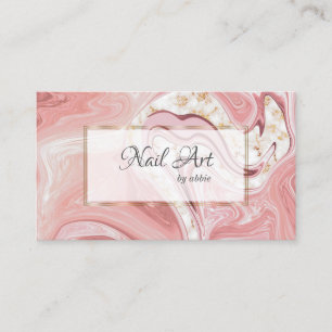 Carte De Visite Coral Rose Clou Artiste Agate Fils