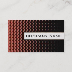 Carte De Visite Coral Techno Dots élégant moderne noir