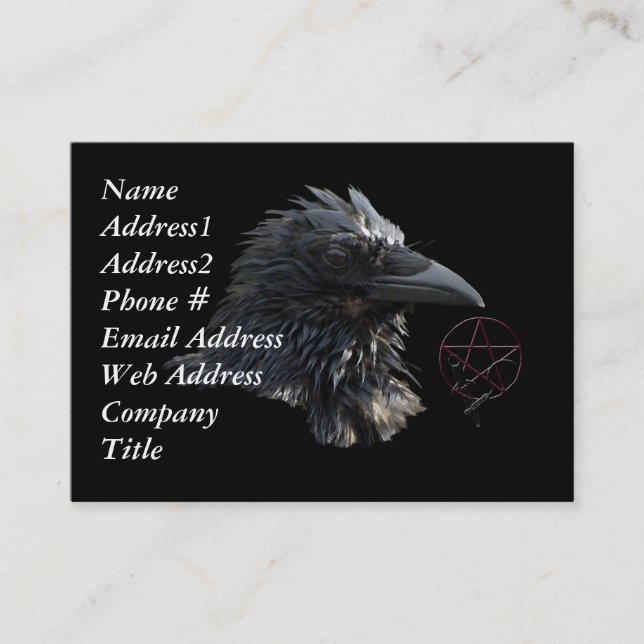 Carte de visite corbeau (Devant)