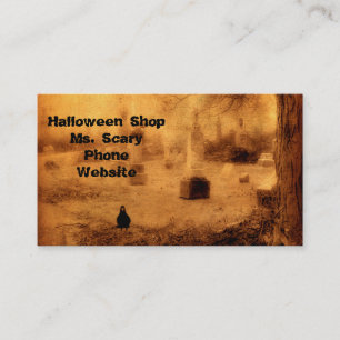 Carte De Visite Corbeau d'Halloween
