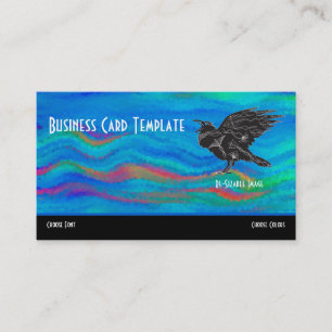 Carte de visite corbeau d'oiseaux noirs