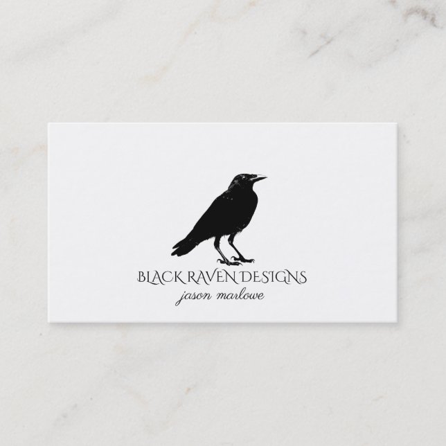 Carte De Visite Corbeau noir (Devant)