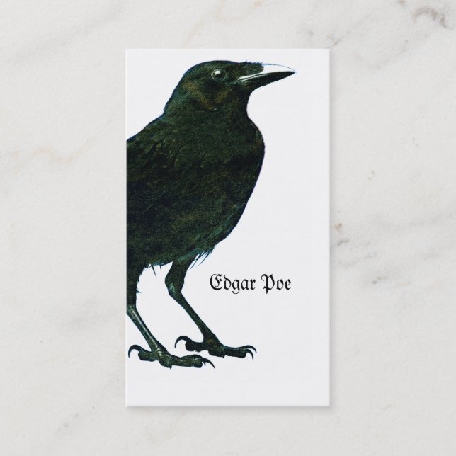 Carte De Visite Corbeau noir (Devant)