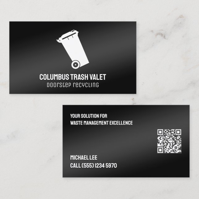 Carte De Visite 🔳 Corbeille de valet QR (Devant / Derrière)