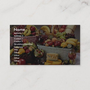 Carte De Visite Corbeilles de fruits, fruit mélangé et fromages