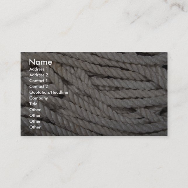 Carte De Visite Corde (Devant)
