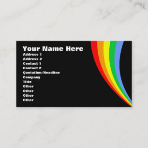 Carte De Visite Corey Tiger 80s Rétro Arc-en-ciel