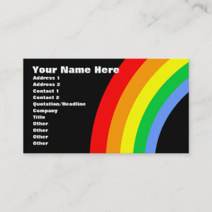 Carte De Visite Corey Tiger 80s Rétro Arc-en-ciel