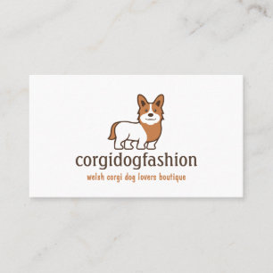 Carte De Visite Corgi gallois orange