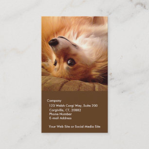 Carte De Visite Corgi personnalisable