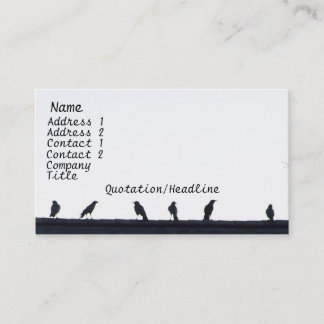 Carte De Visite Corneilles sur le toit