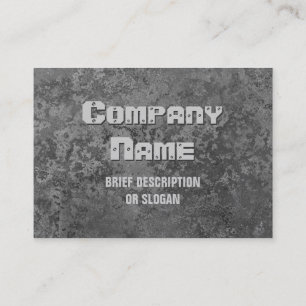 Carte De Visite Corrosion grise impression 'description' chubby