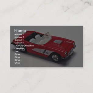 Carte De Visite Corvette rouge attrayante