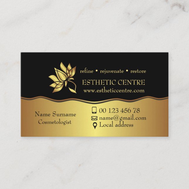 Carte de visite cosmétique de studio (Devant)