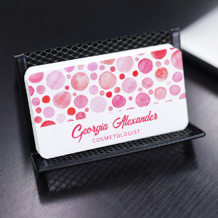 Carte De Visite Cosmétologue Beauté Abstrait Aquarelle