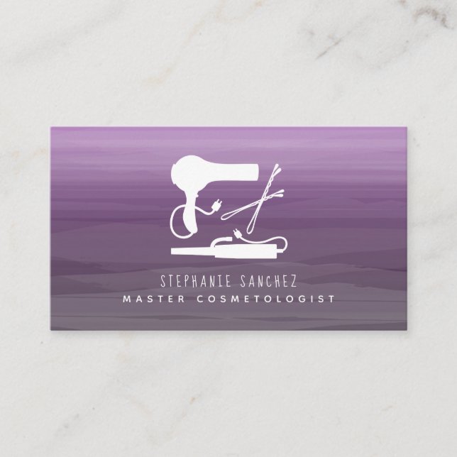 Carte De Visite Cosmetologue du Salon Purple Ombre (Devant)