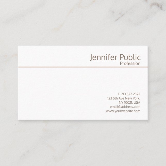 Carte De Visite Cosmetologue élégant professionnel simple et moder (Devant)
