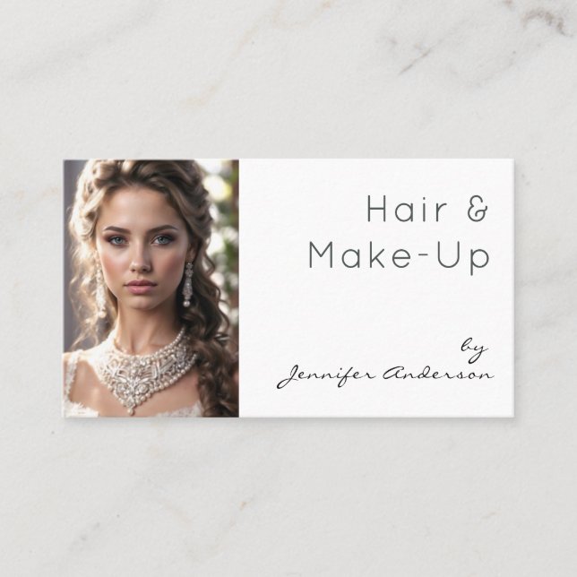 Carte De Visite Cosmetologue maquillage Mariage de la coiffure (Devant)