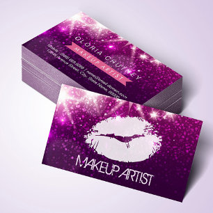 Carte De Visite Cosmetology Make Up Artist - Parties scintillant v