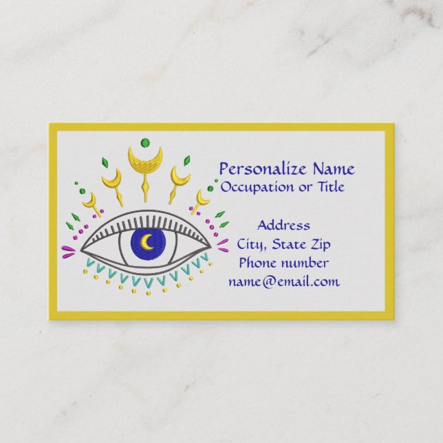 Carte De Visite Cosmic Psychic Oeil Spirituel Métaphysique (Devant)