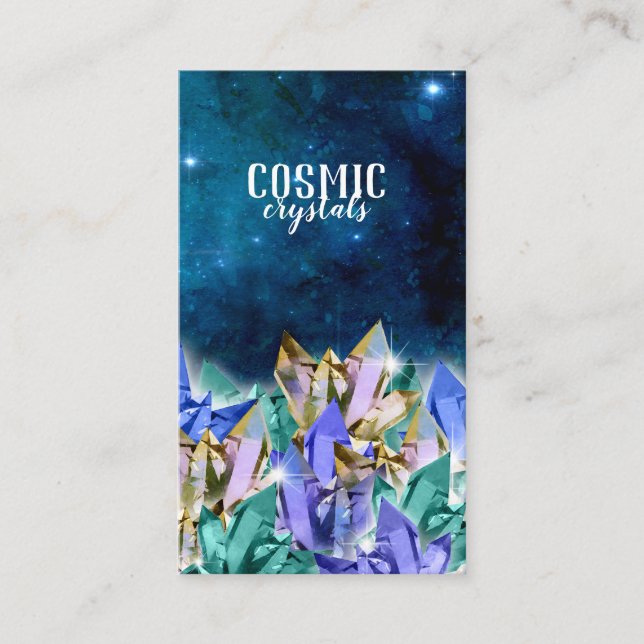 Carte de visite cosmique de cristaux (Devant)