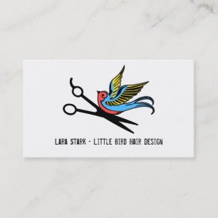 Carte De Visite cosmo de tatouage d'hirondelle de ciseaux de