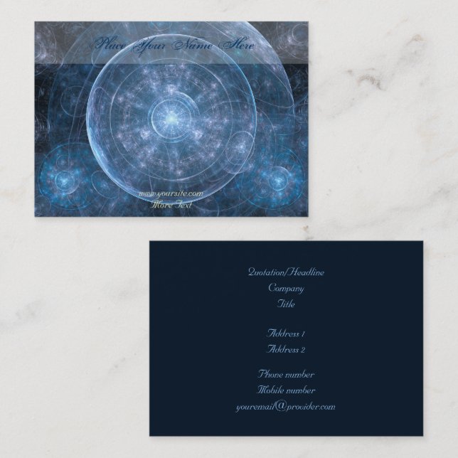 Carte De Visite Cosmos Background (Devant / Derrière)