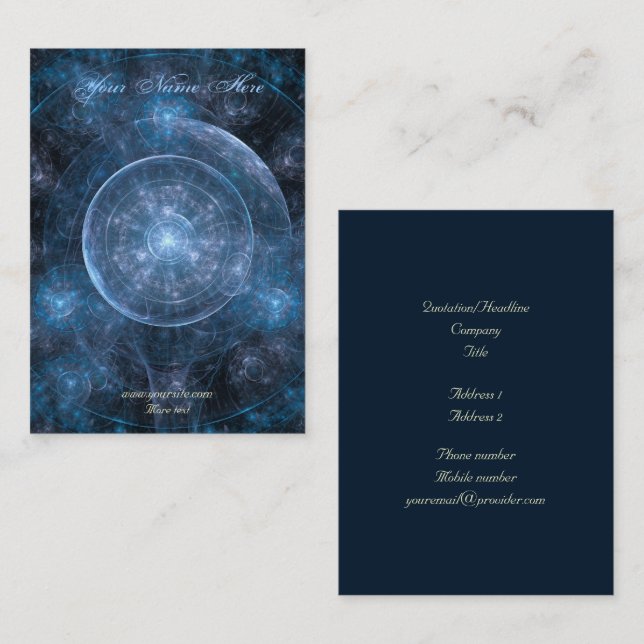 Carte De Visite Cosmos Background (Devant / Derrière)