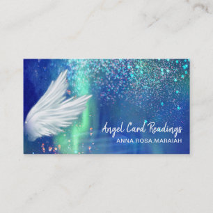 Carte De Visite *~* Cosmos Stars Galaxy Angel Wing Blue Universe