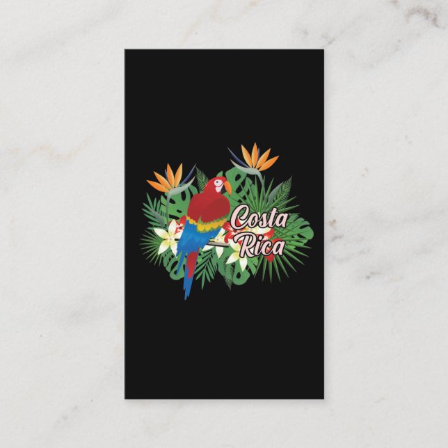 Carte De Visite Costa Rica Pays Nature Oiseau Perroquet tropical (Devant)