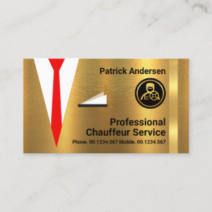 Carte De Visite Costume Chauffeur Or