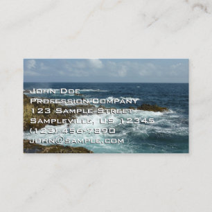 Carte De Visite Côte rocheuse d'Aruba et océan bleu