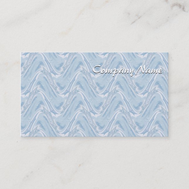 Carte De Visite Coton Bonbons Bleu Abstrait (Devant)