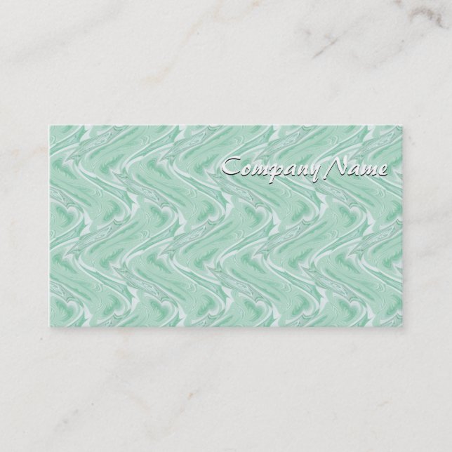 Carte De Visite Coton Candy Vert Abstrait (Devant)