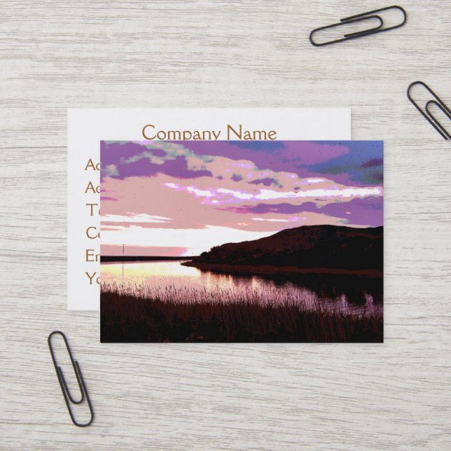 CARTE DE VISITE COUCHER DE SOLEIL (Devant/Arrière en situation)