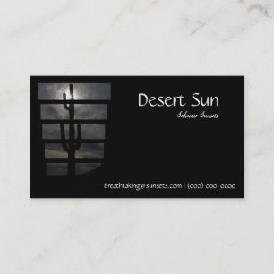 Carte De Visite Coucher de soleil dans le désert de Saguaro Arizon