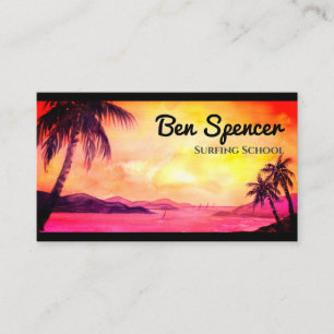 Carte De Visite Coucher de soleil dans les tropiques aquarelle pei