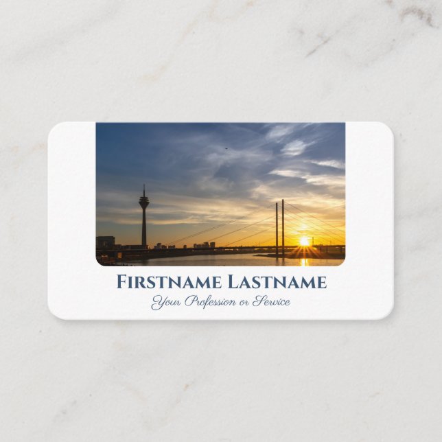 Carte De Visite Coucher de soleil de la ville Taxi chauffeur chauf (Devant)