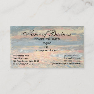 Carte De Visite Coucher de soleil en mer par Pierre Auguste Renoir
