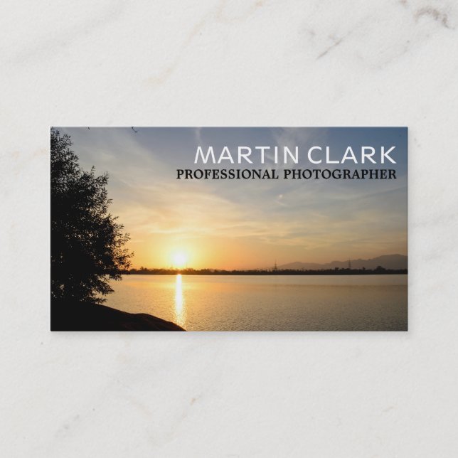 Carte De Visite Coucher de soleil pro photographe (Devant)