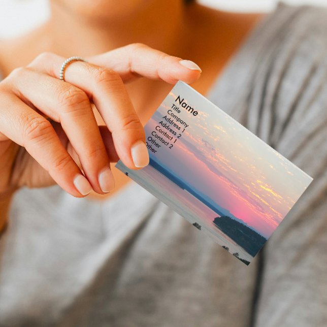 Carte De Visite Coucher de soleil rose pittoresque (In SItu)