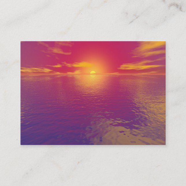 Carte De Visite Coucher du soleil (Devant)