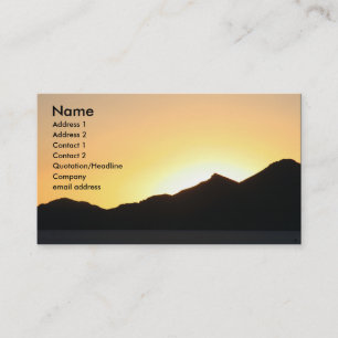 Carte De Visite coucher du soleil avec calendrier 2011