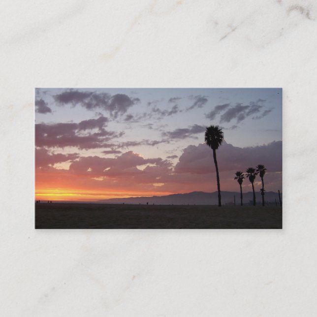 Carte De Visite coucher du soleil de Santa Monica (Devant)